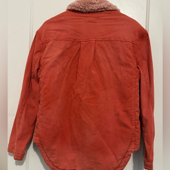 Anthropologie Pilcro Medium Orange Sherpa Jacket - Picture 6 of 7